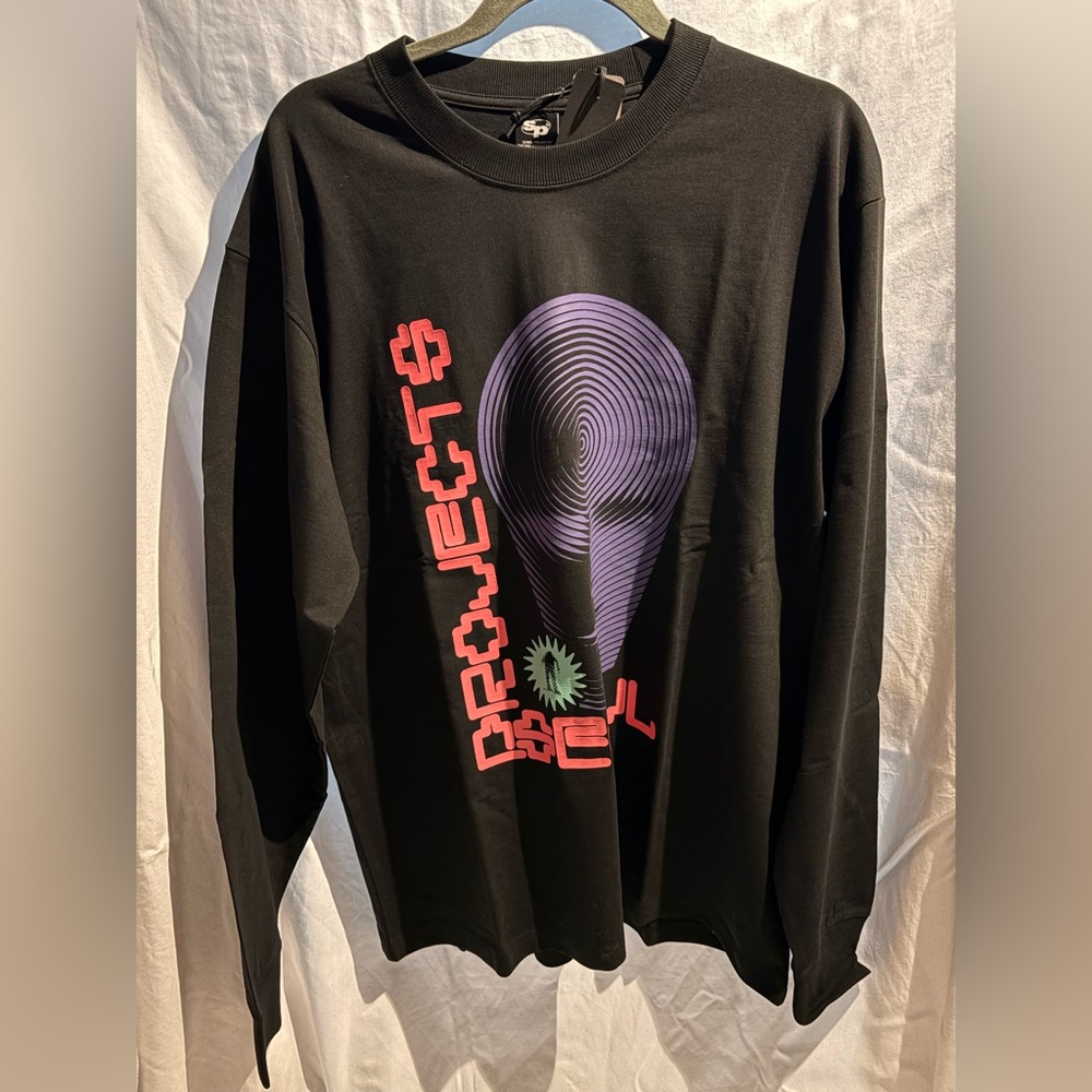 Seoul Projects Counterculture Graphic Long Sleeve Tee Black Size L NWT